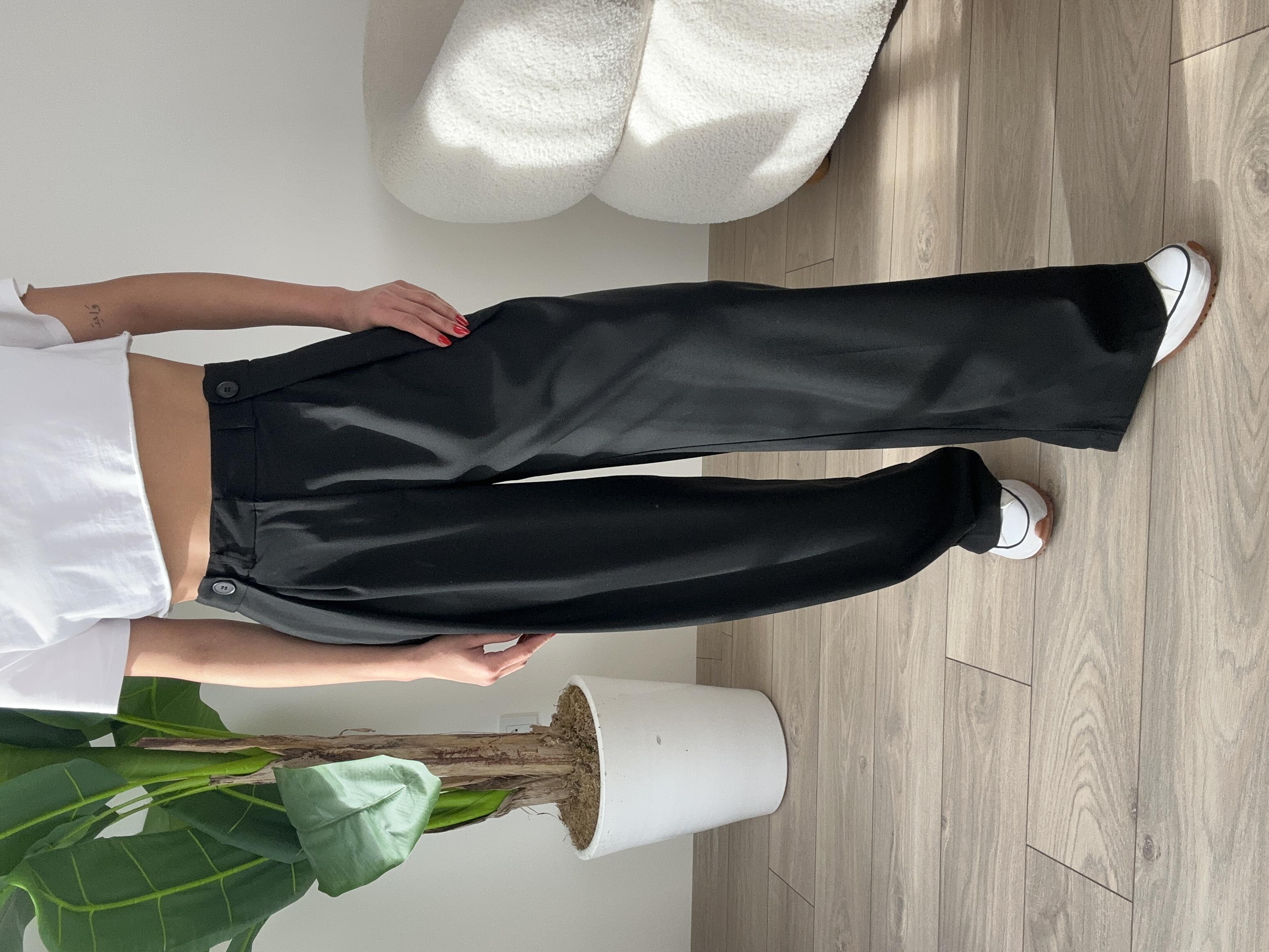 Siyah Poliviskon Pantolon