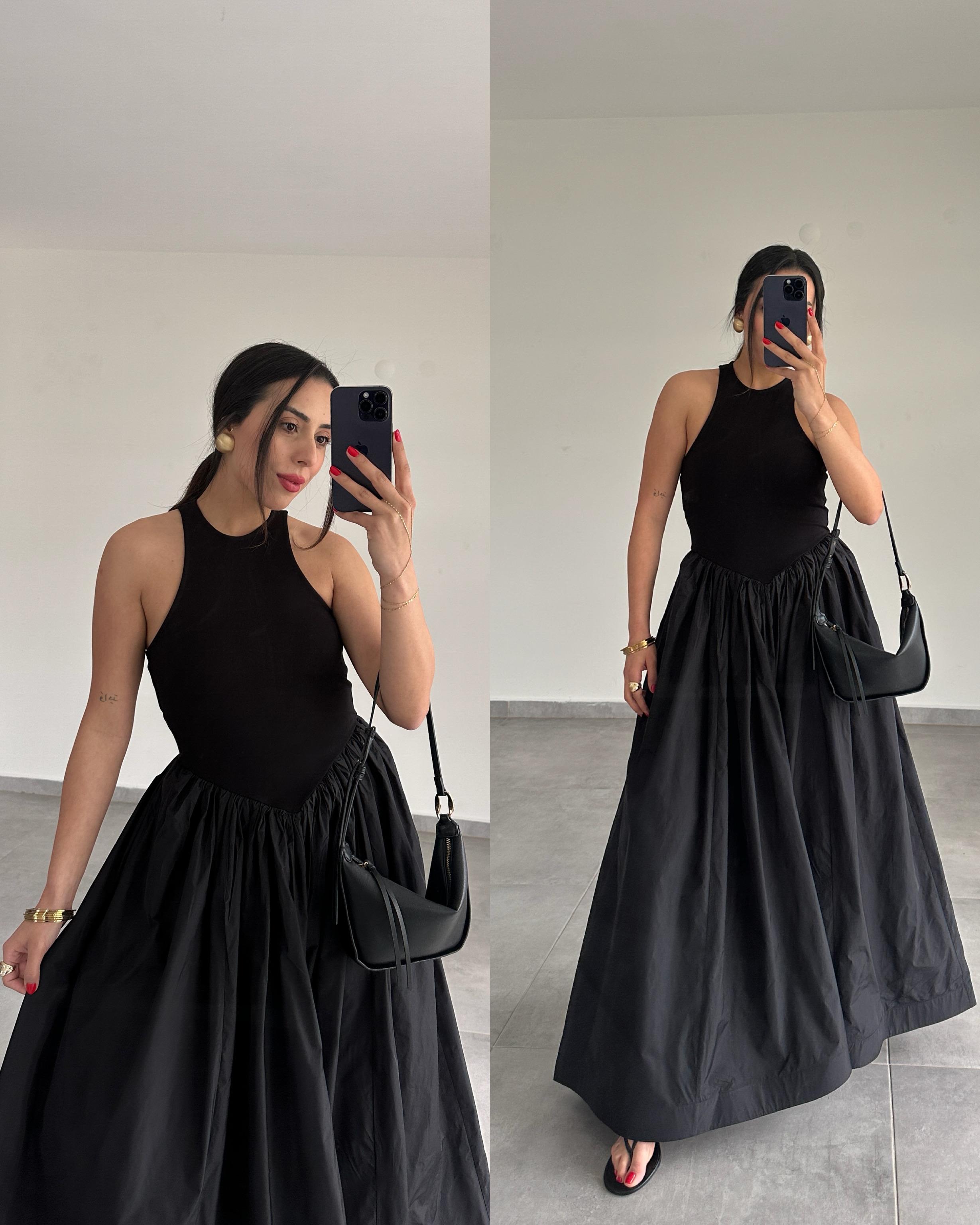 Siyah Tafta Premium Tasarım Elbise