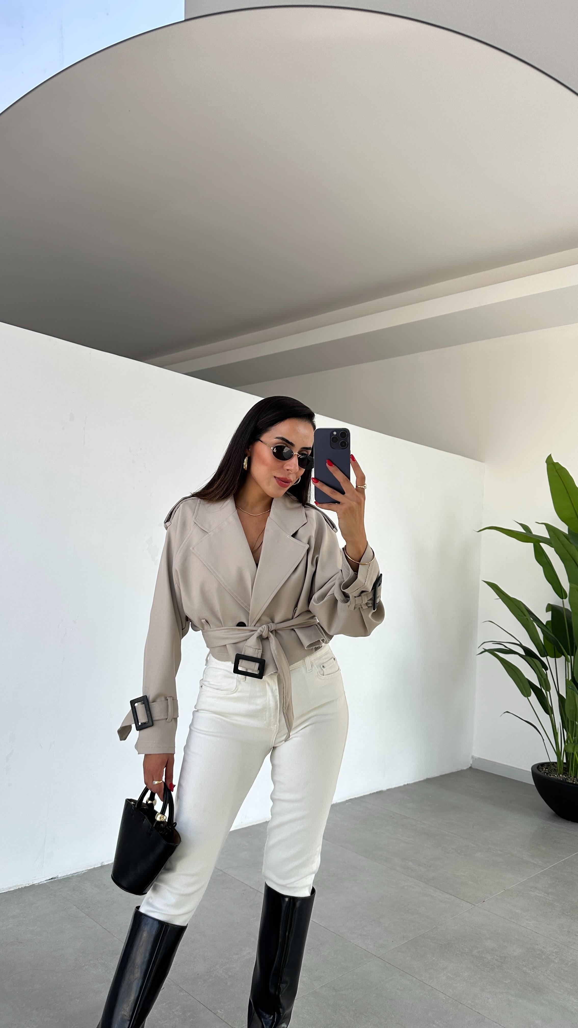 Taş Reglan Kısa Ceket