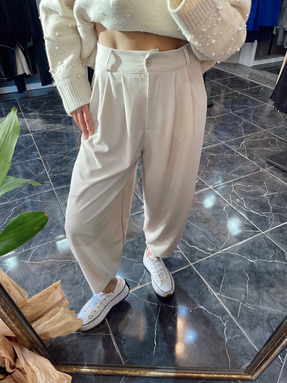 Taş Rengi Şalvar Pantolon