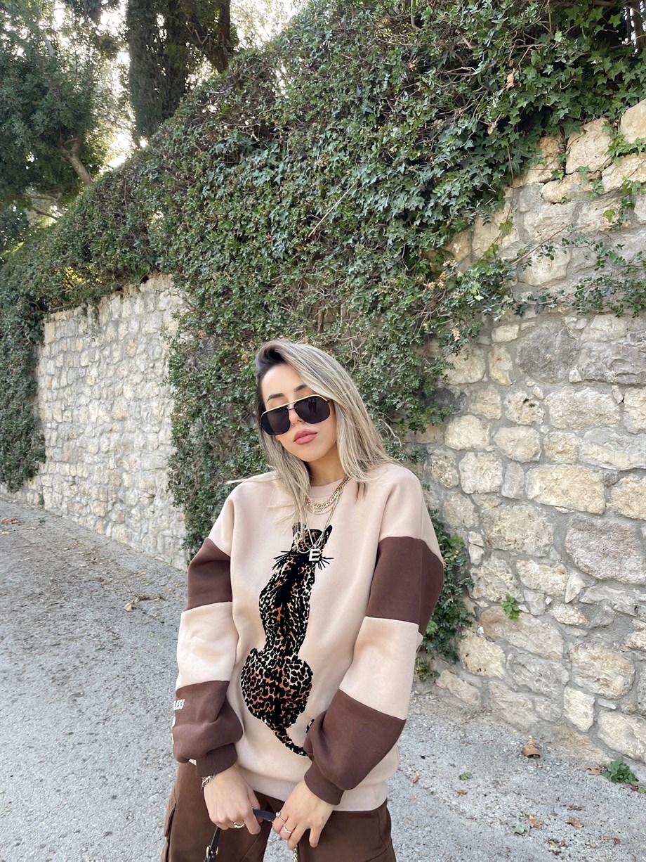 Tiger Baskılı Sweatshirt