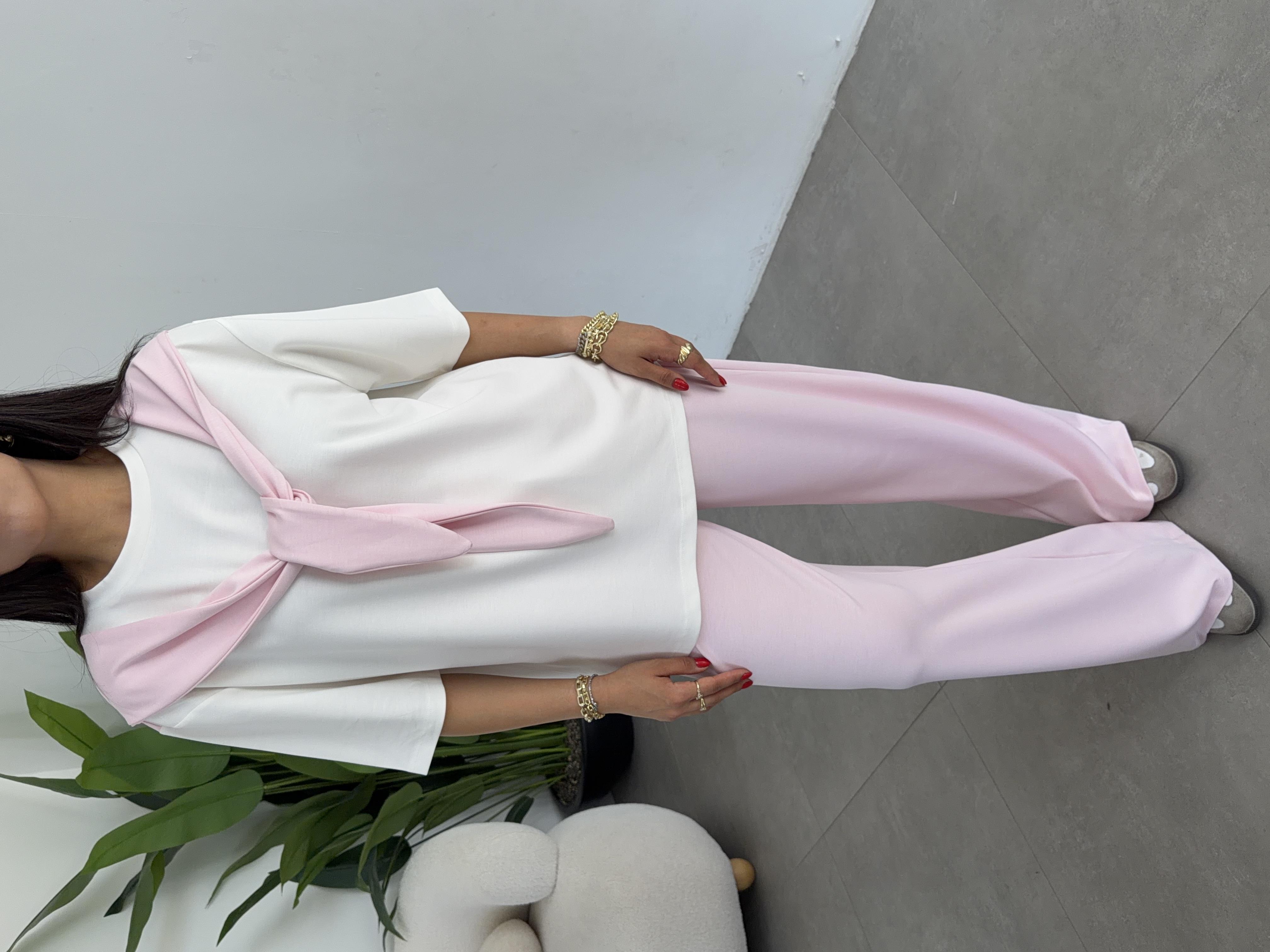 Tozpembe Oys Modal Atkılı Tshirt Pantolon Takım