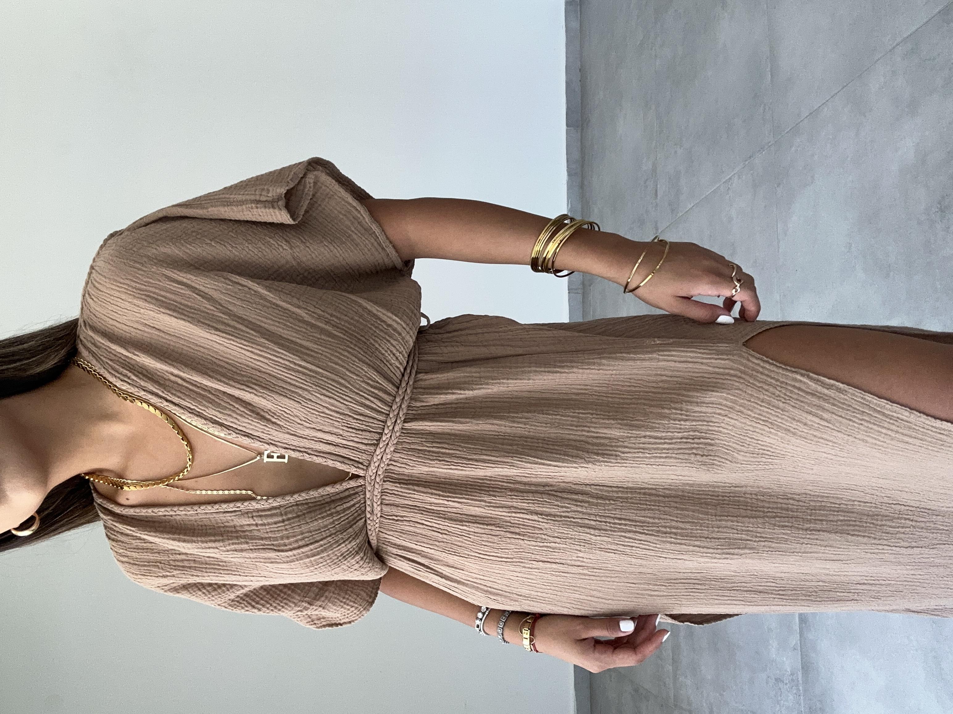 Truva Vizon Müslin Elbise