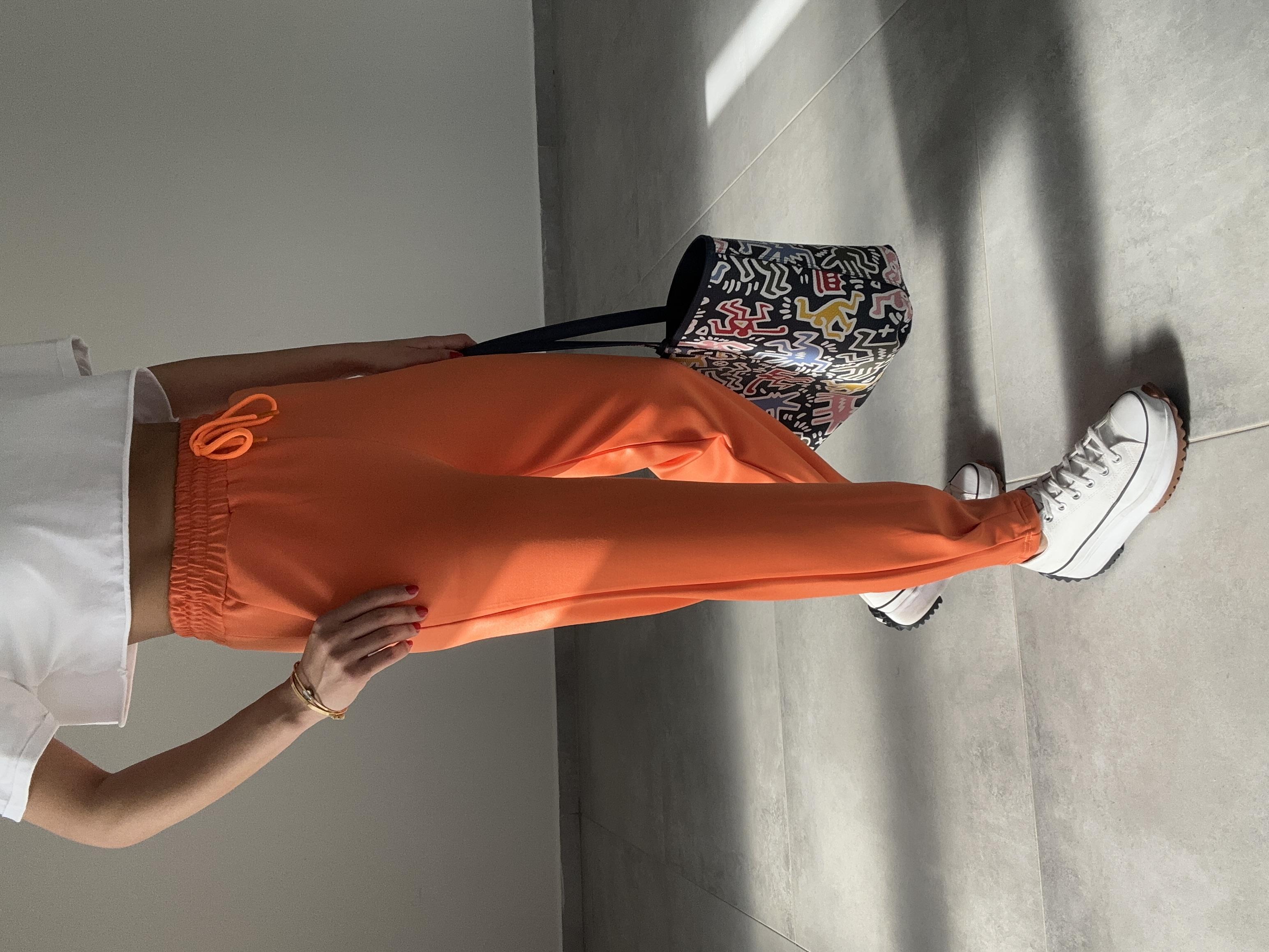 Turuncu Scuba Paça Pileli Eşofman