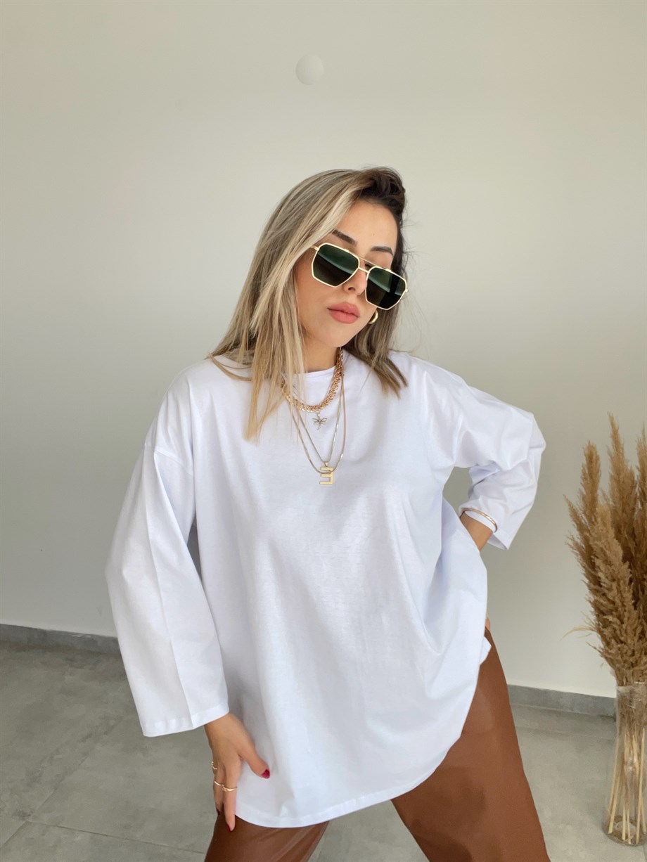 Uzun Kol Basic Beyaz