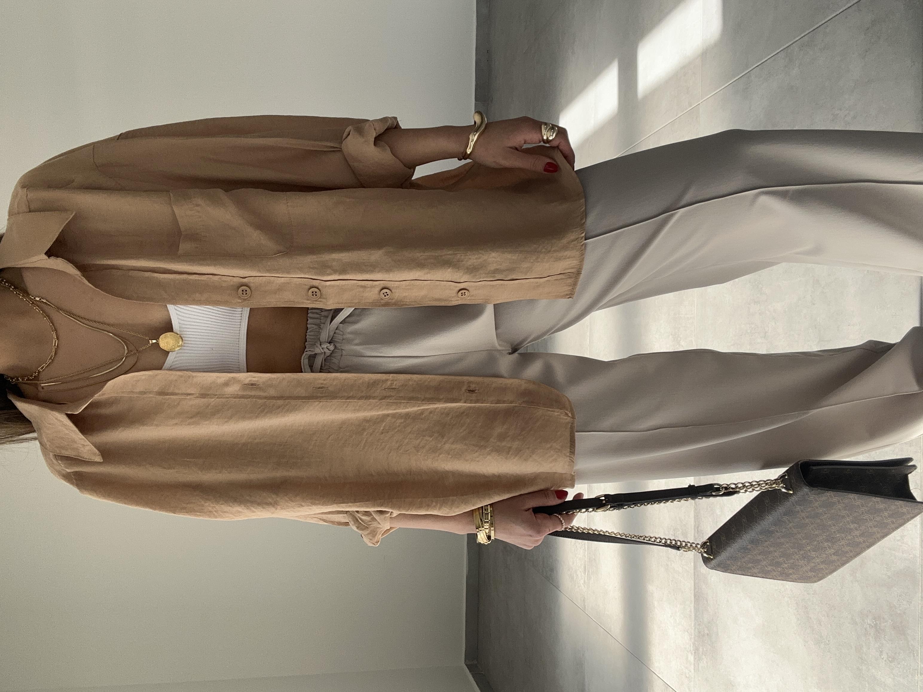 Vizon  Düşük Omuz Gömlek