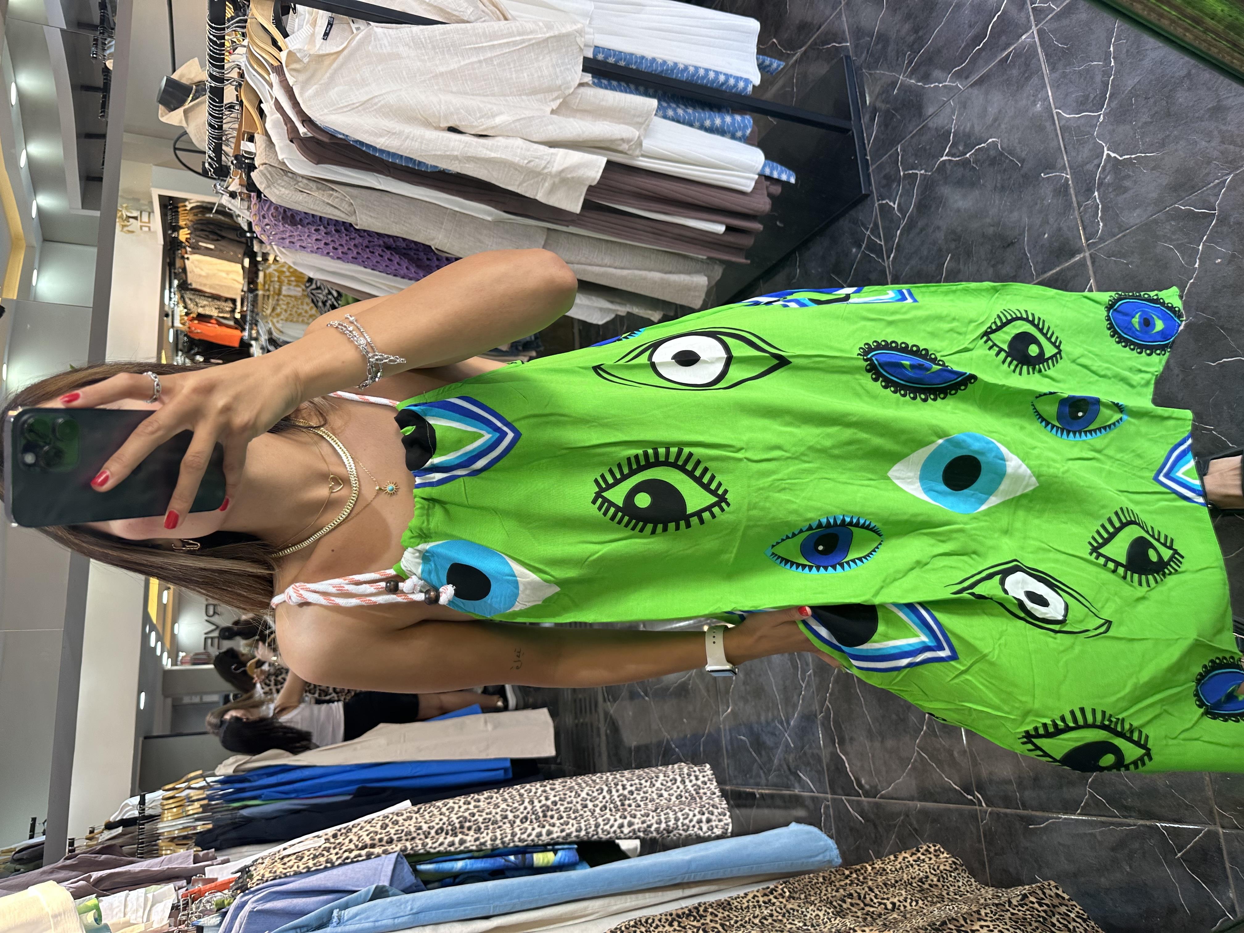 Yeşil Halatlı Göz Elbise