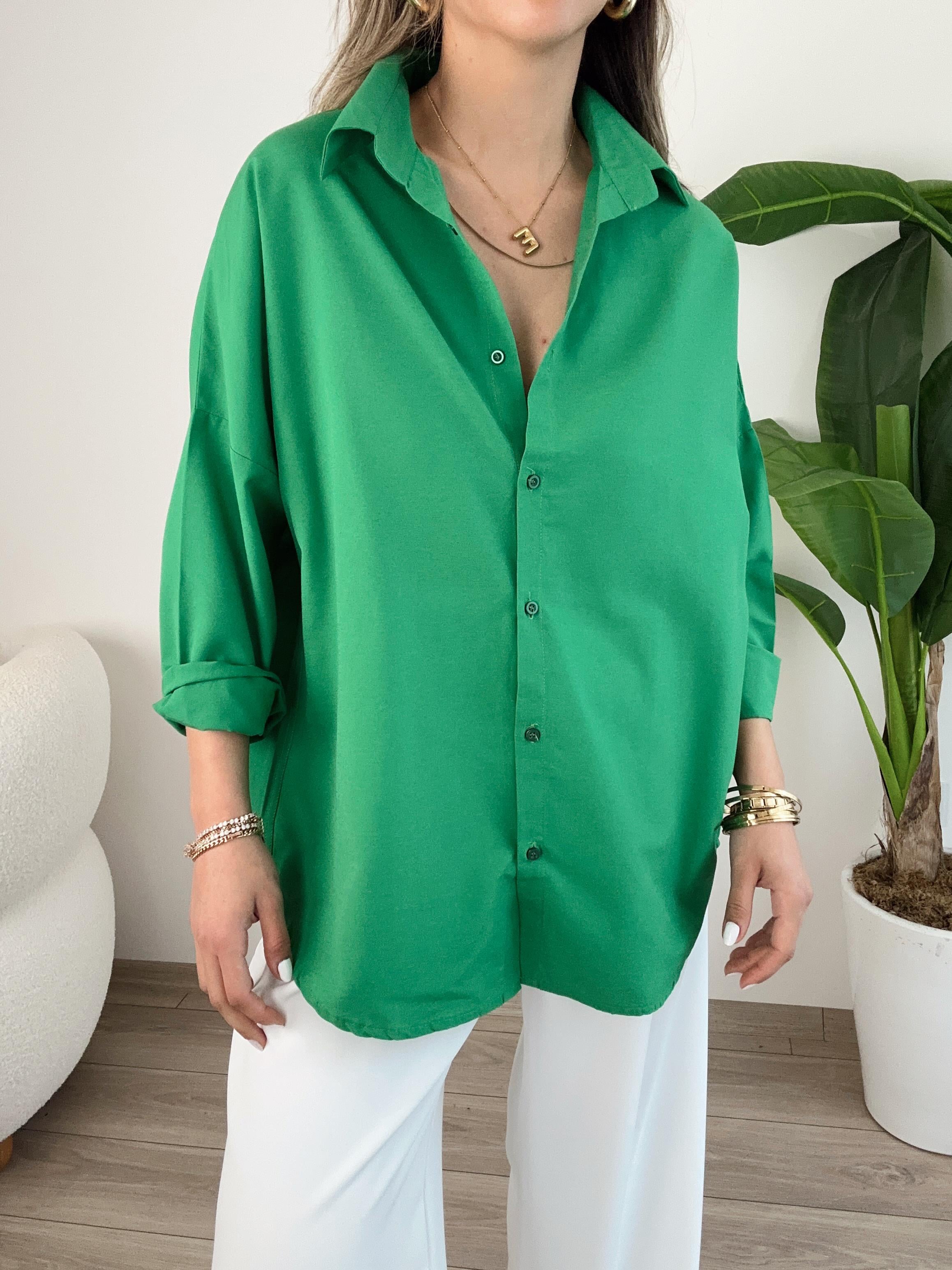 Yeşil Oversize Gömlek