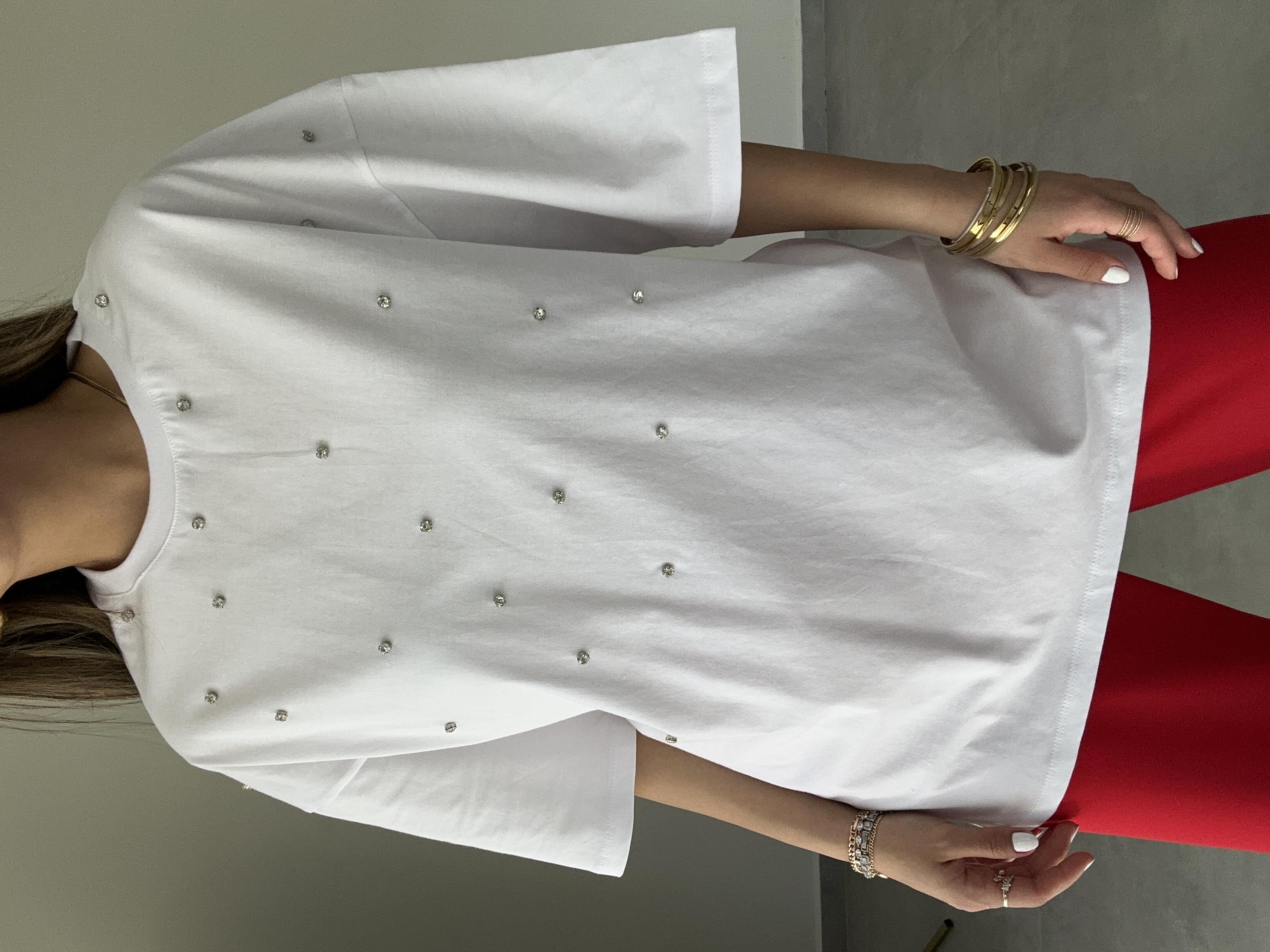 Zra Taşlı Tişört