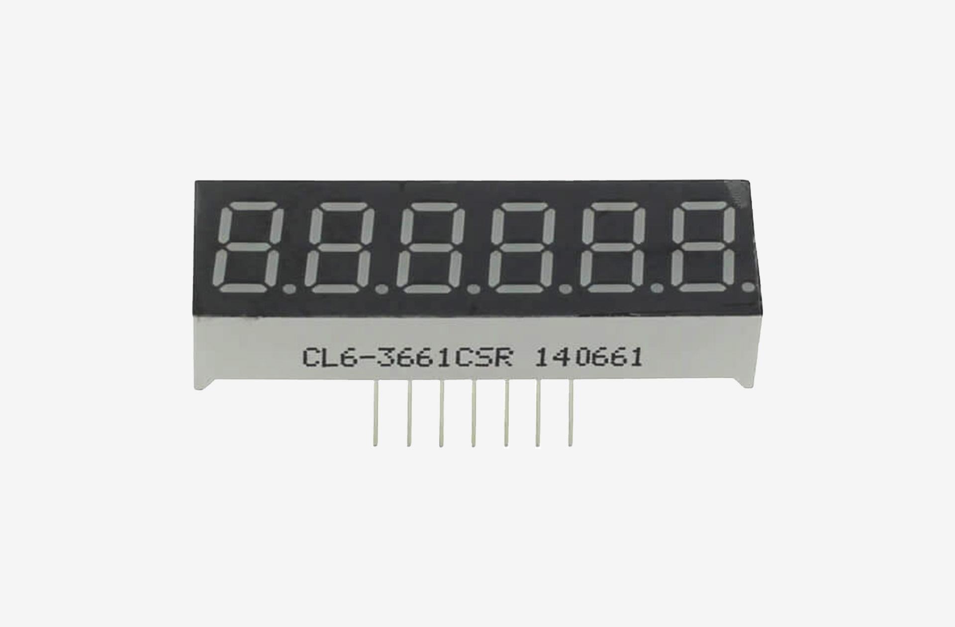 ‏‏‎ ‎ LCD ve Display 7 Segment 6 Dijit Display - CL6-3661CSR