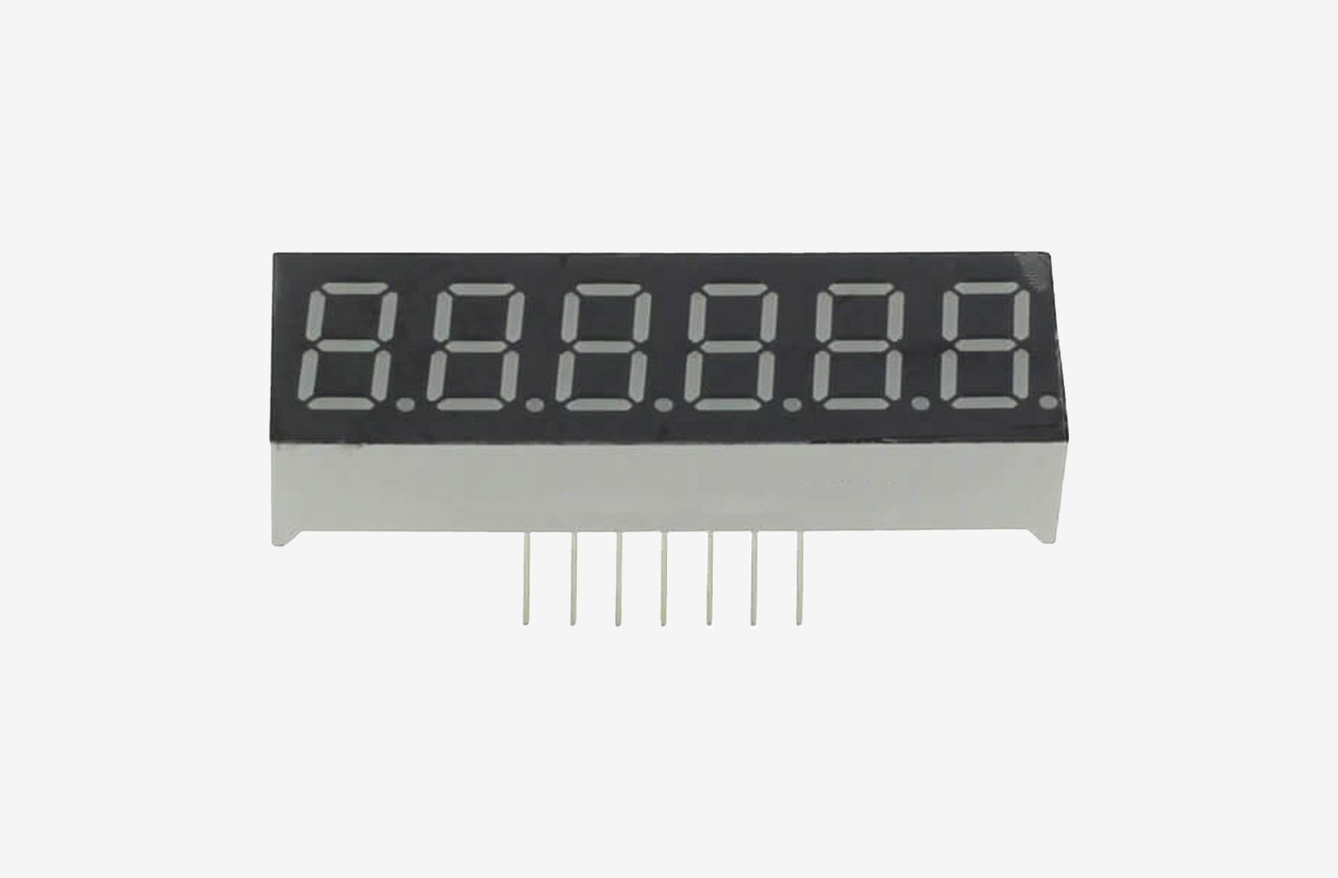 ‏‏‎ ‎ LCD ve Display Yeşil 7 Segment 6 Dijit Display - WCN6-0036PG-C11