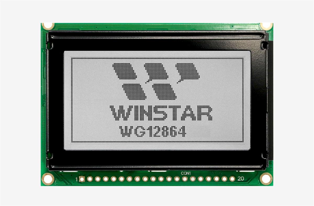 WinstarLCD ve Display128x64 Beyaz Grafik LCD Display - WG12864B-TFH-V#N