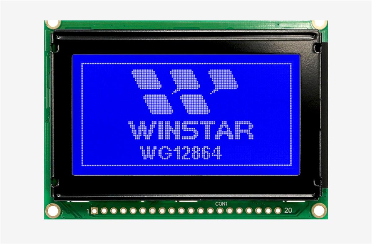 WinstarLCD ve Display128x64 Mavi Grafik LCD Display - WG12864B-TML-V#N