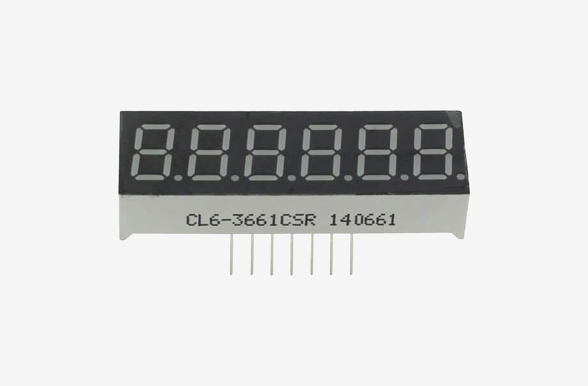 ‏‏‎ ‎ LCD ve Display 7 Segment 6 Dijit Display - CL6-3661CSR