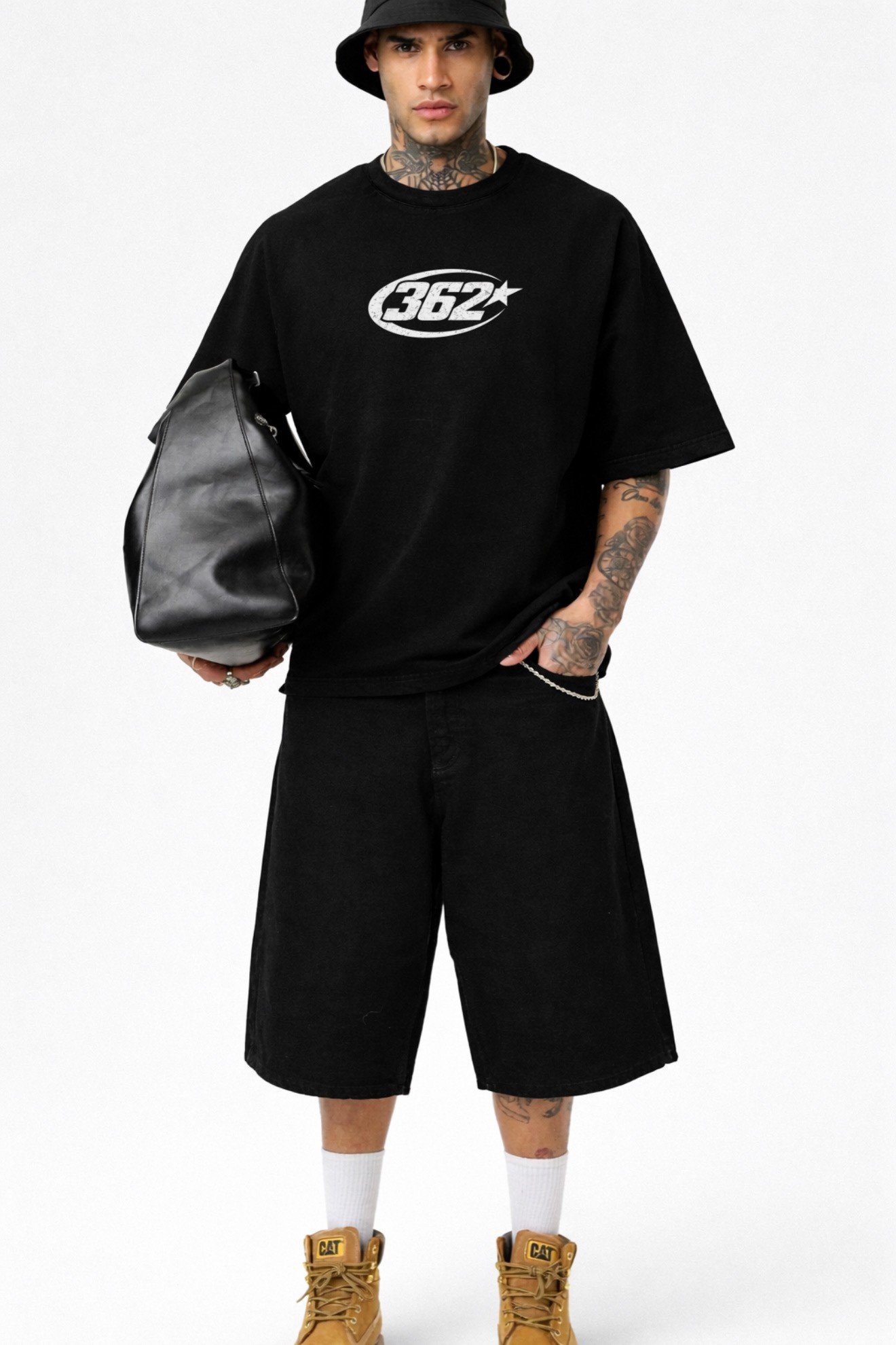 362 Ateiler Oversize T-Shirt - Siyah