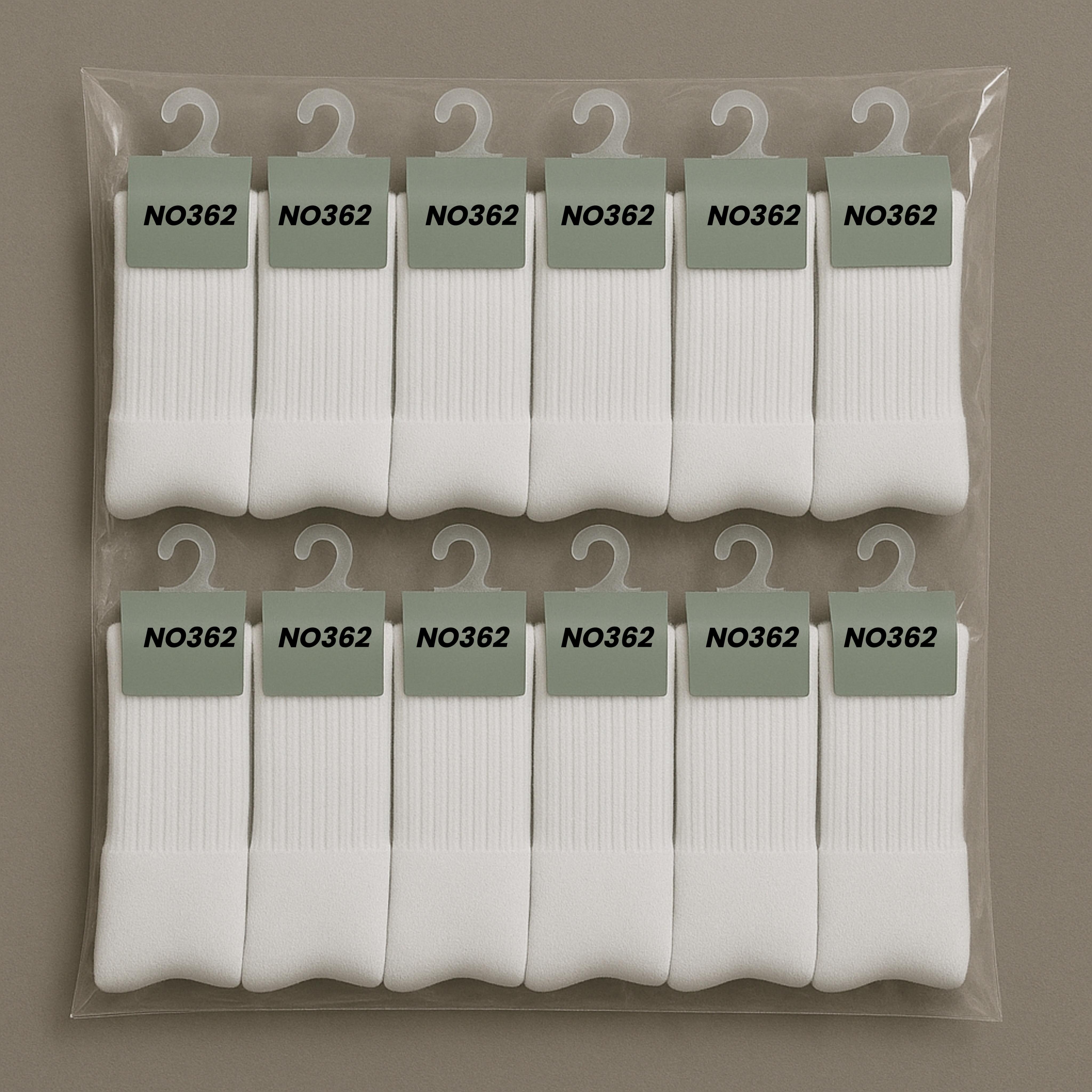 Düz Basic 12'Li Çorap Paketi - Beyaz
