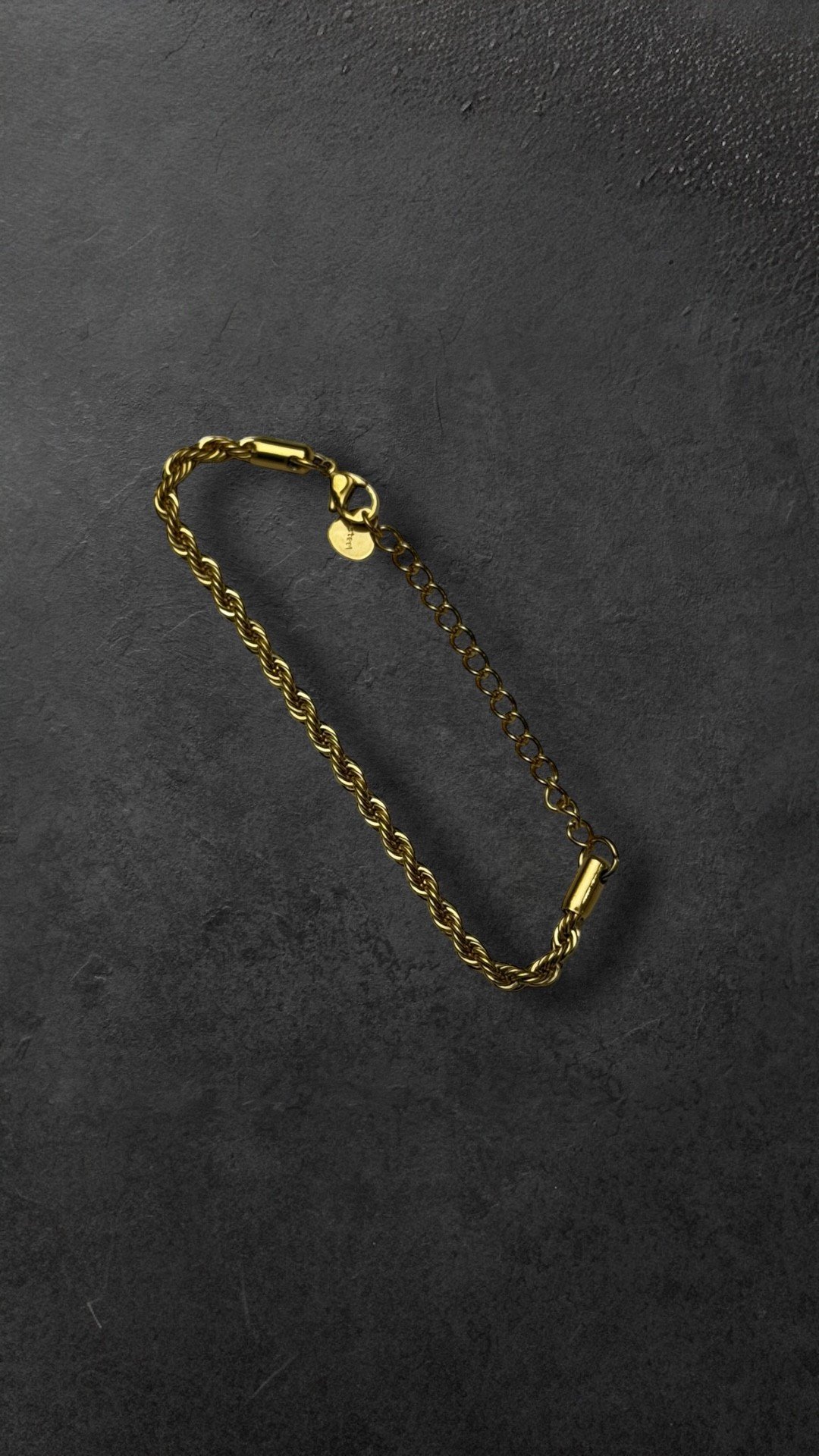 Erkek Twist Bileklik  - Gold