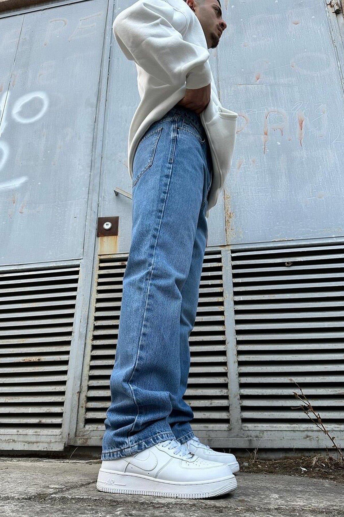 Mavi Baggy Pantolon A108 K-2 Mavi