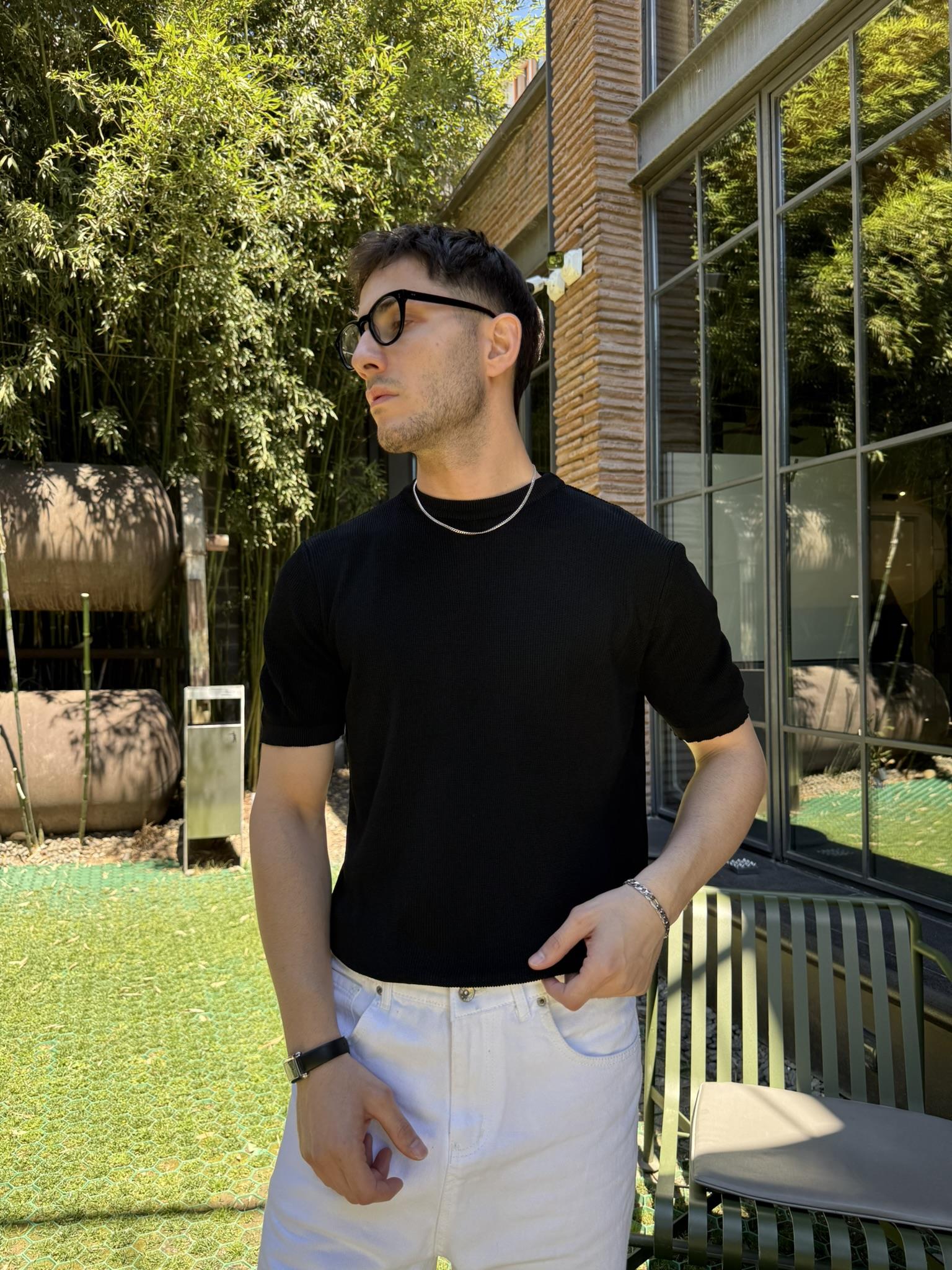 Old Money Regular Fit T-Shirt - Siyah