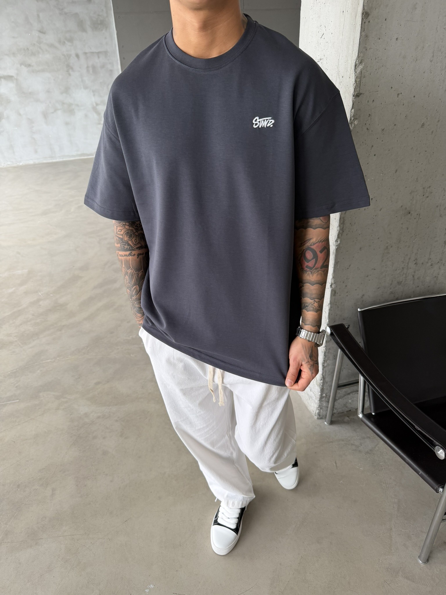 Premium Basic SW T-Shirt - Füme