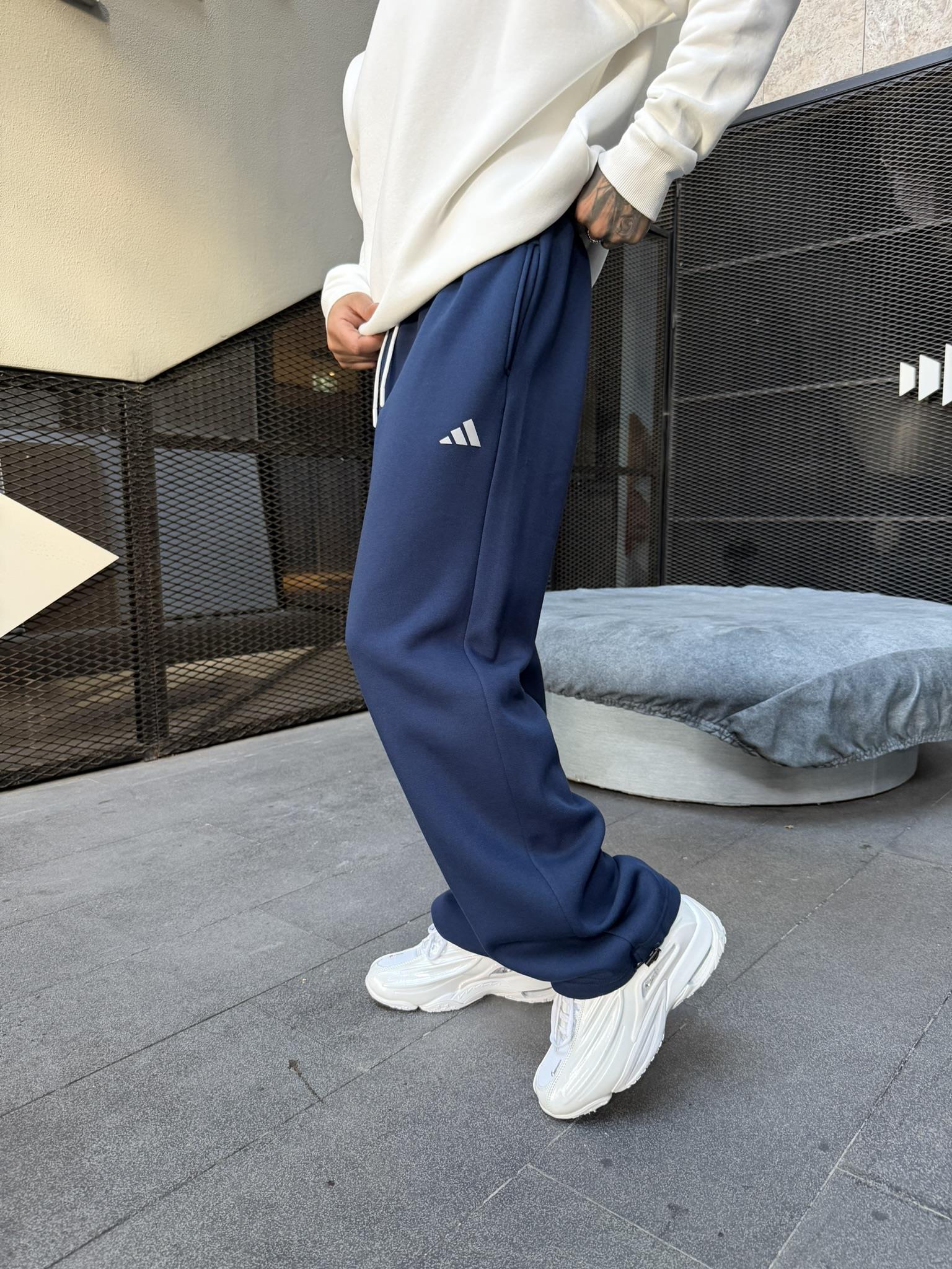 Reflektör Baskı Baggy Stoper Paça Eşofman - İndigo