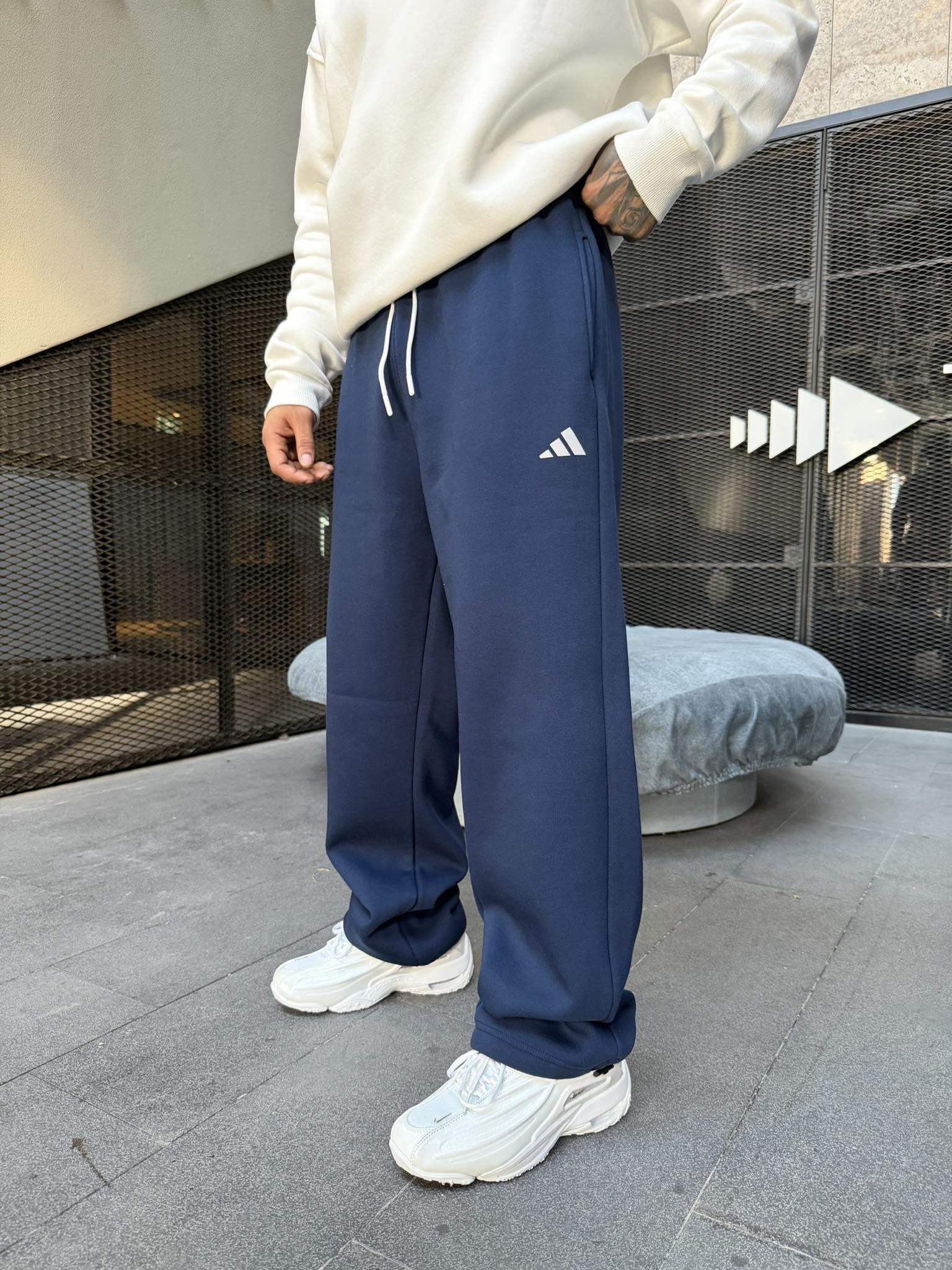 Reflektör Baskı Baggy Stoper Paça Eşofman - İndigo