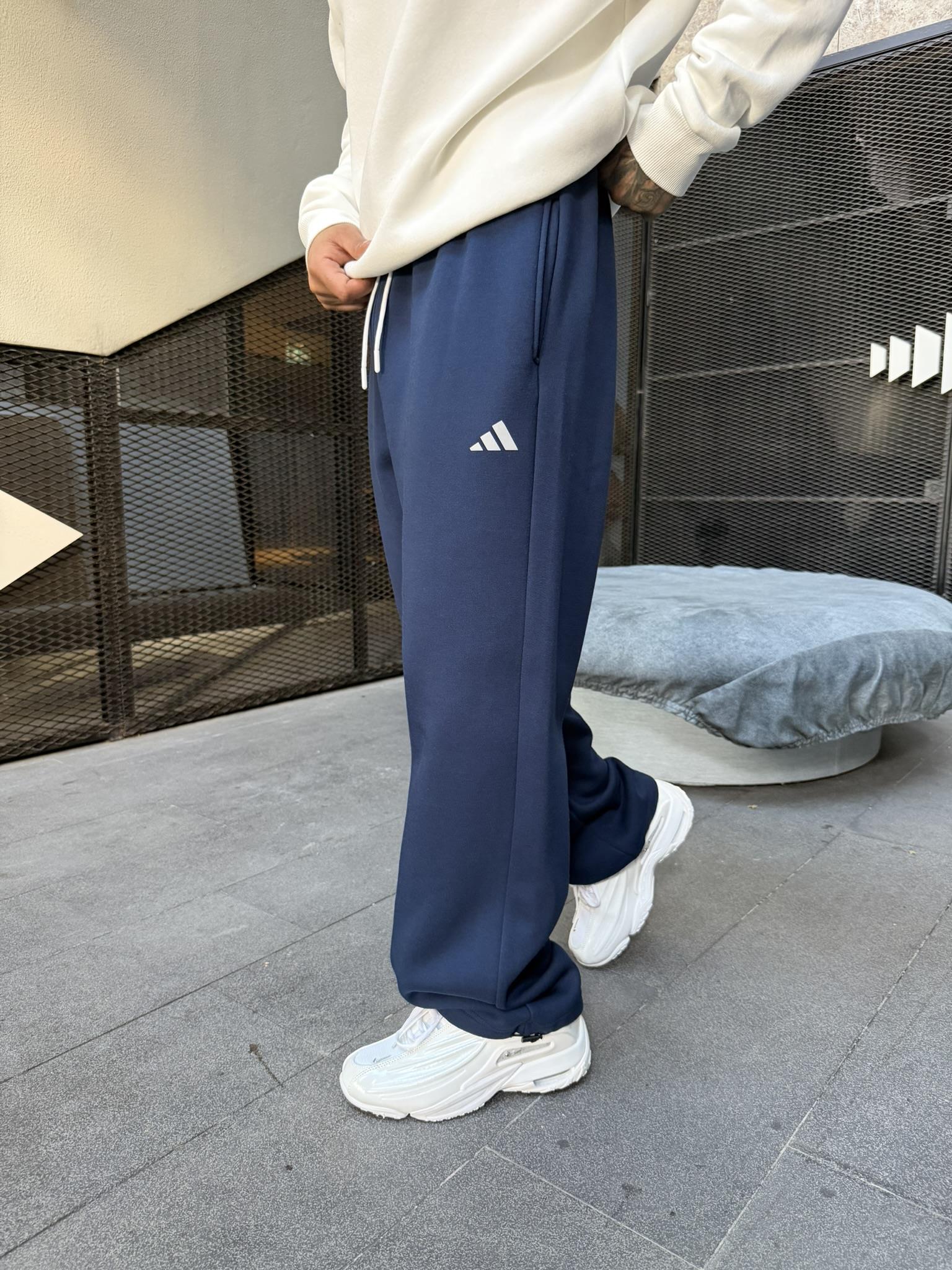 Reflektör Baskı Baggy Stoper Paça Eşofman - İndigo