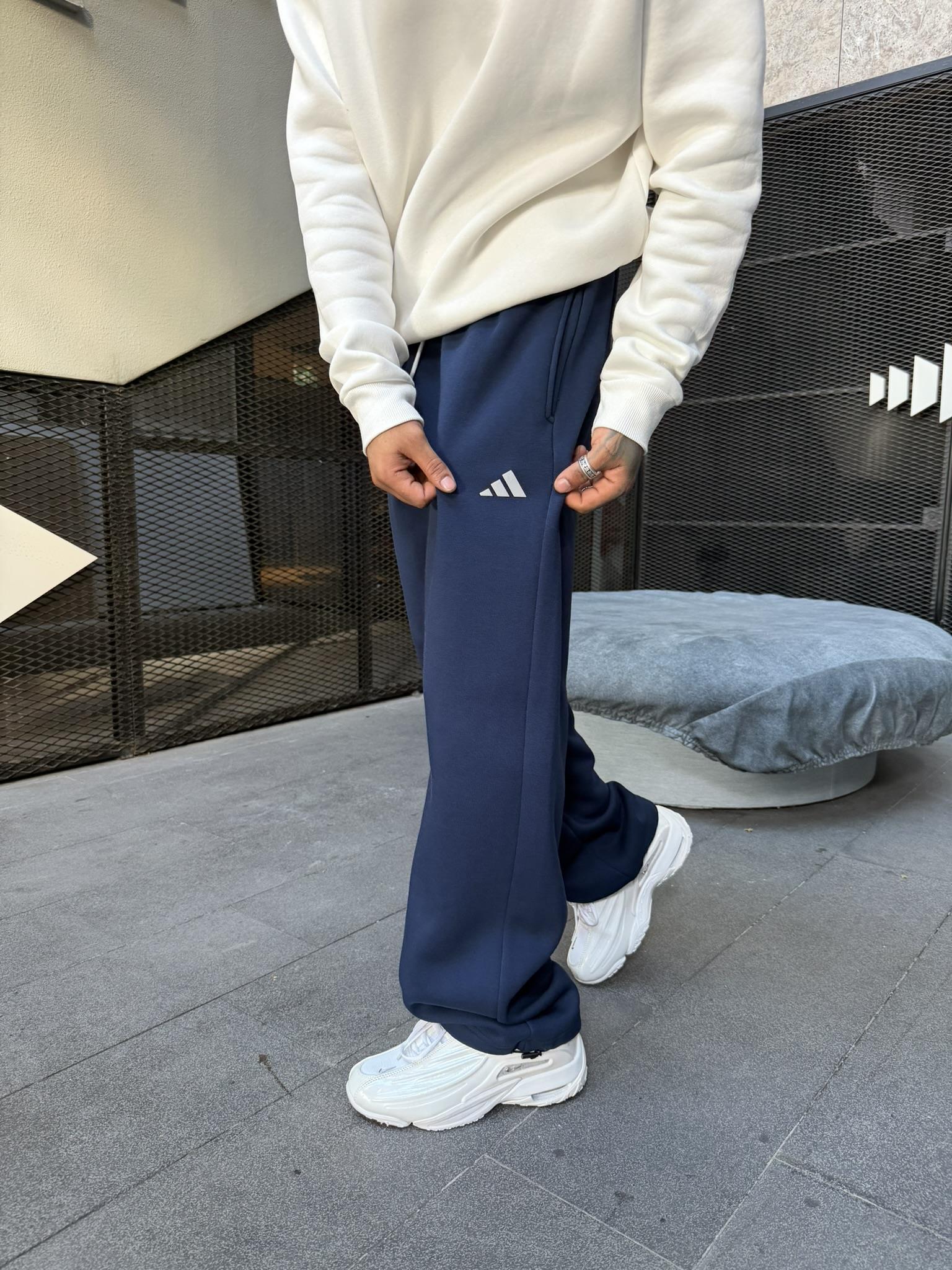 Reflektör Baskı Baggy Stoper Paça Eşofman - İndigo