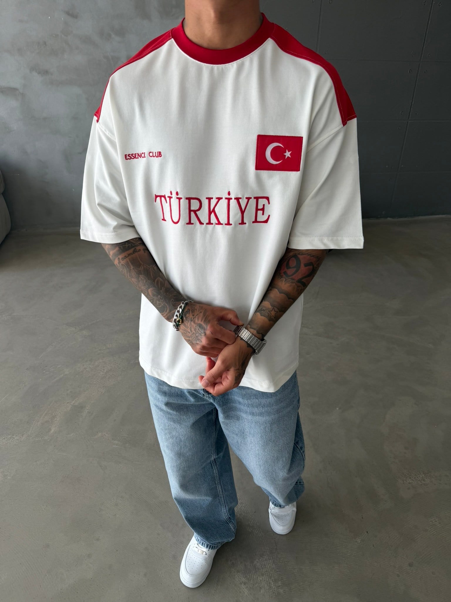 Retro Türkiye Style Basic T-Shirt - Kırmızı