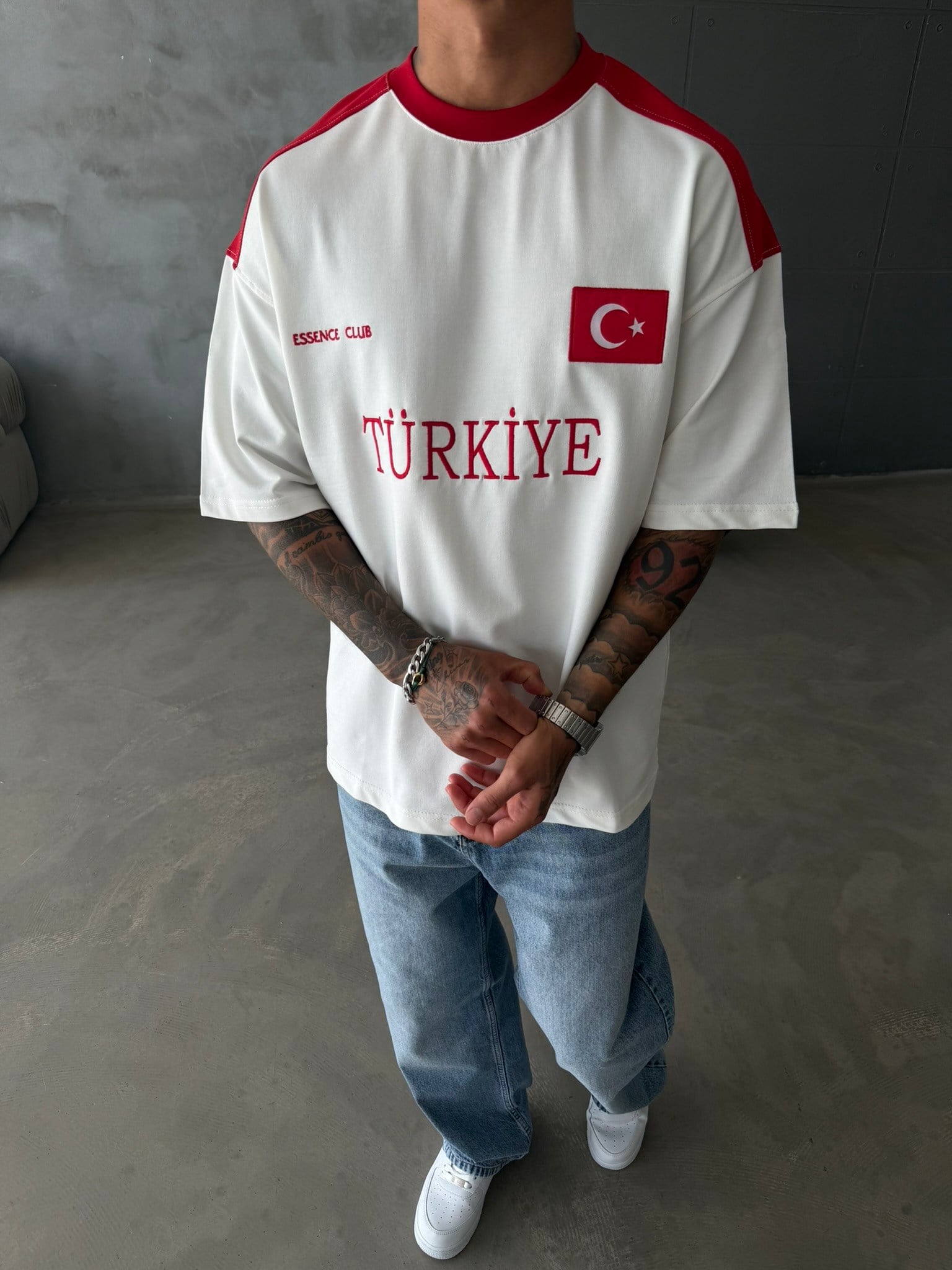 Retro Türkiye Style Basic T-Shirt - Kırmızı