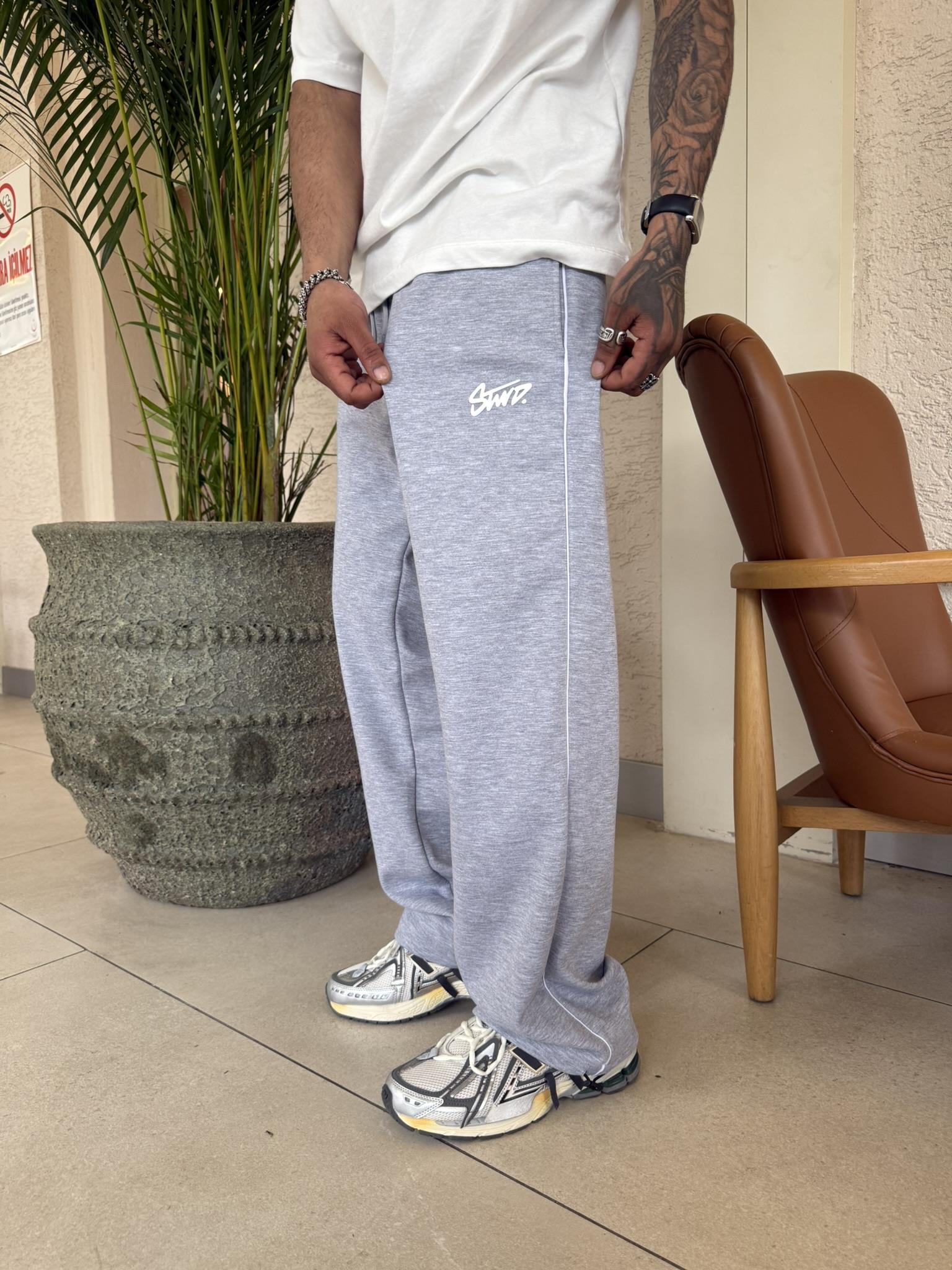 Şerit Detaylı SW Bagyy Eşofman - Gri