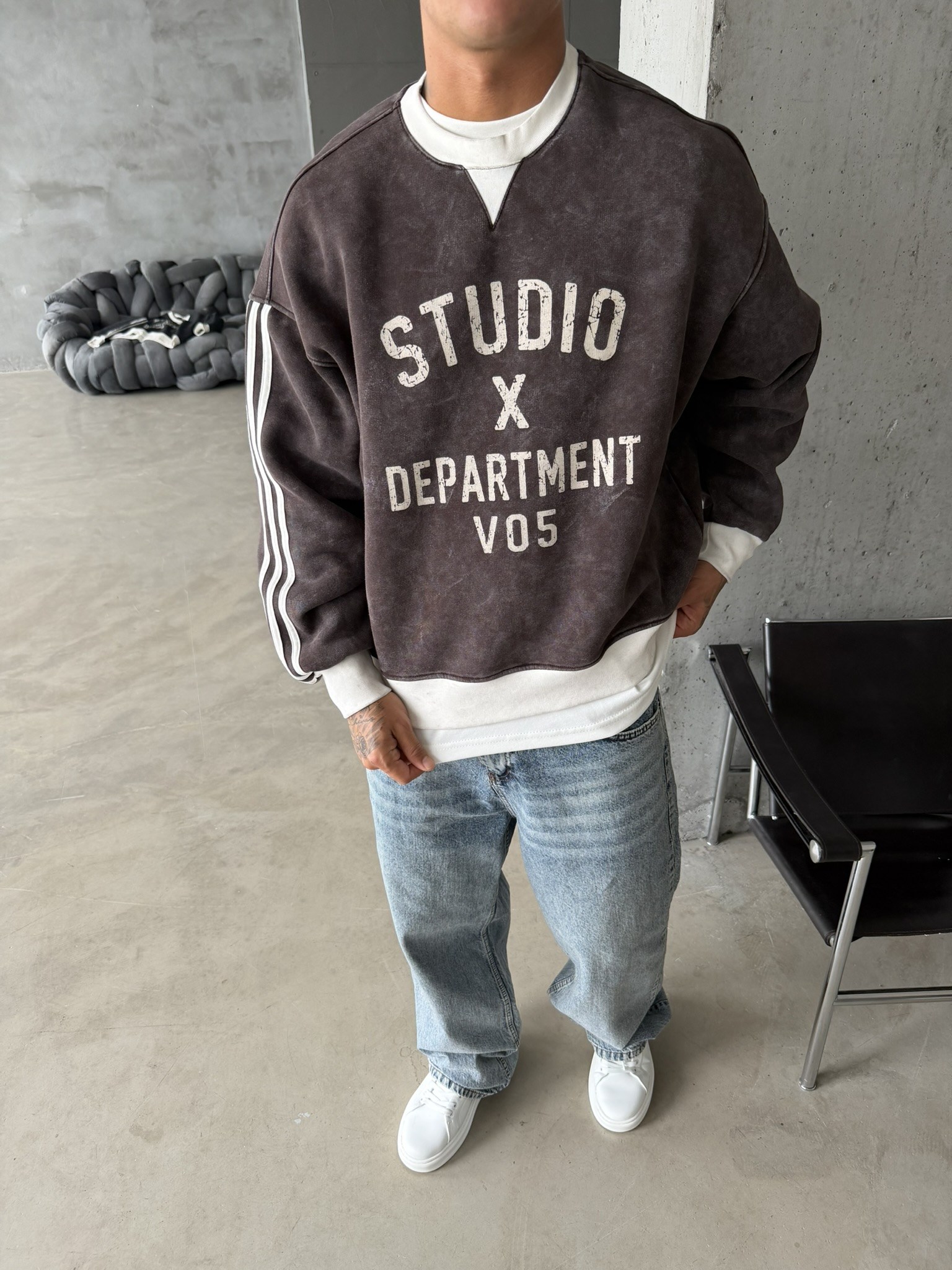 Studio Department Acid Yıkama Sweat