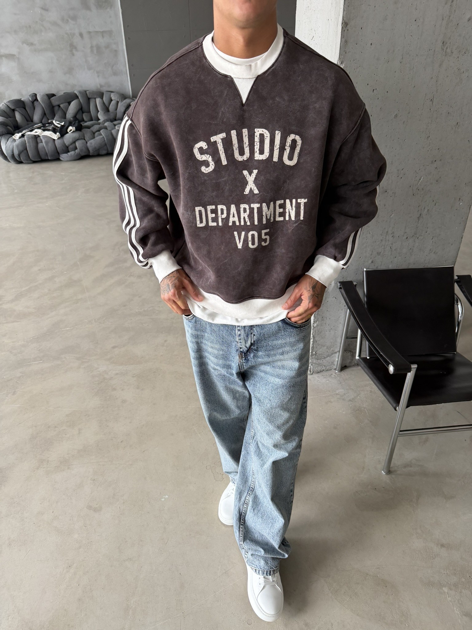 Studio Department Acid Yıkama Sweat