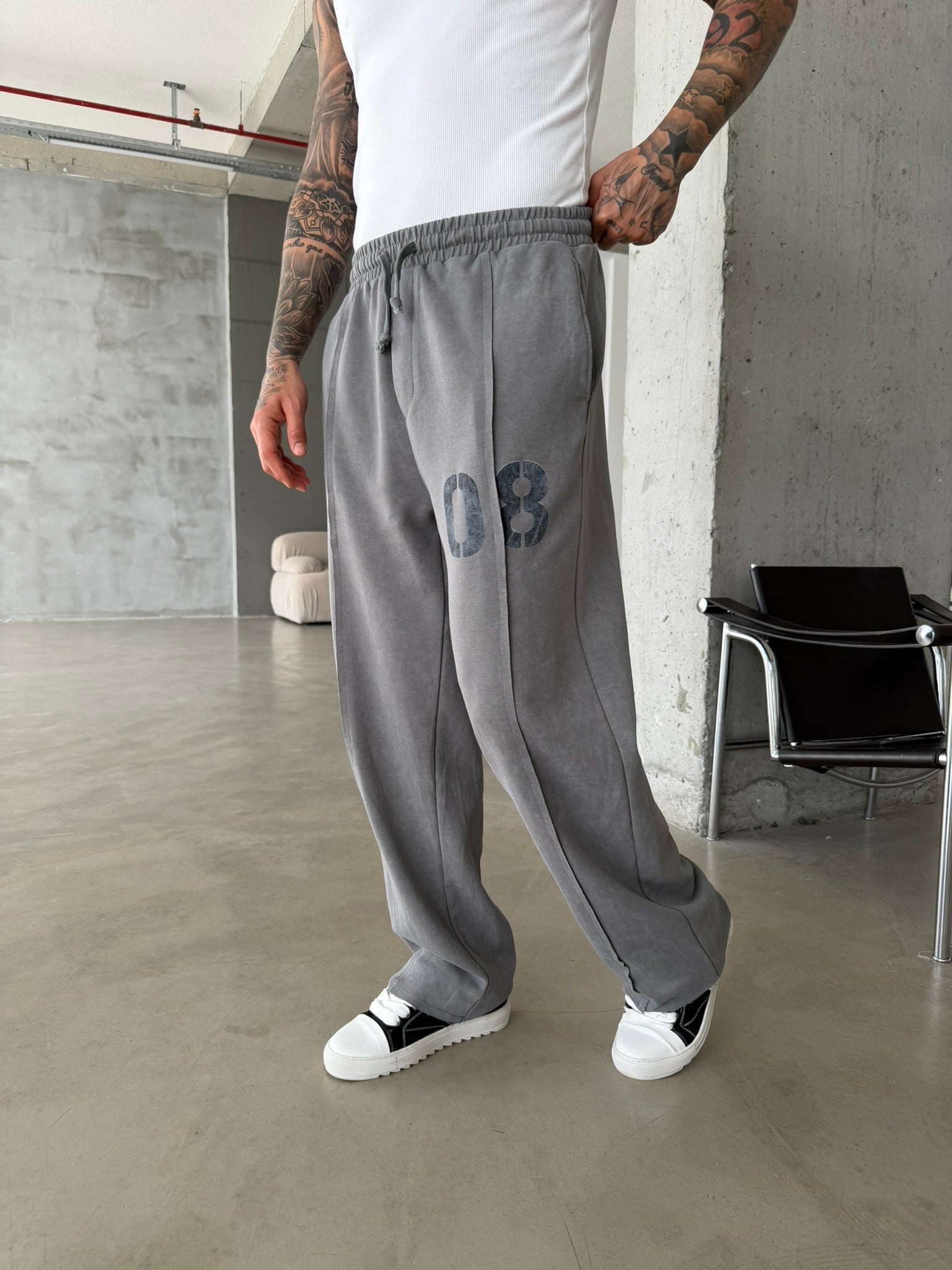 Urban Legacy 08 Premium Baggy Eşofman Altı - Füme