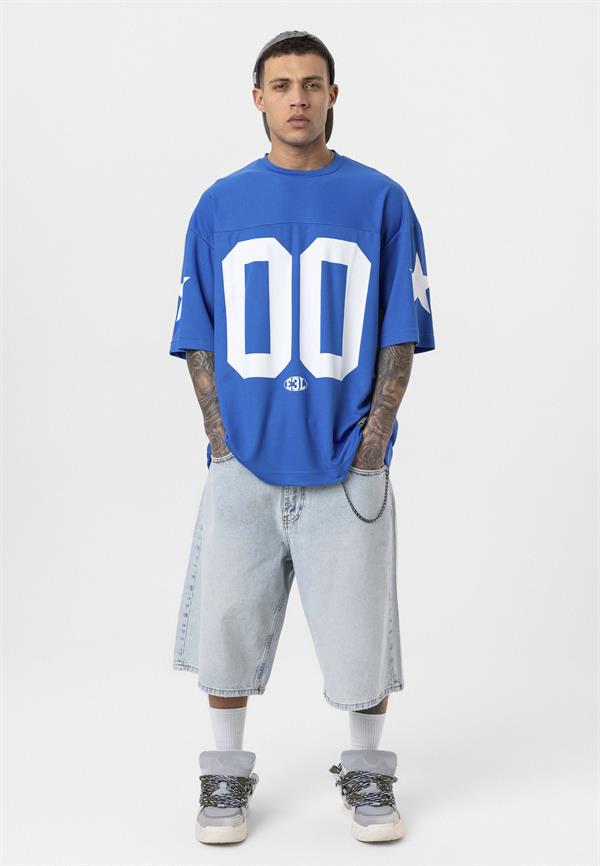 00 Bisiklet Yaka Forma - Mavi