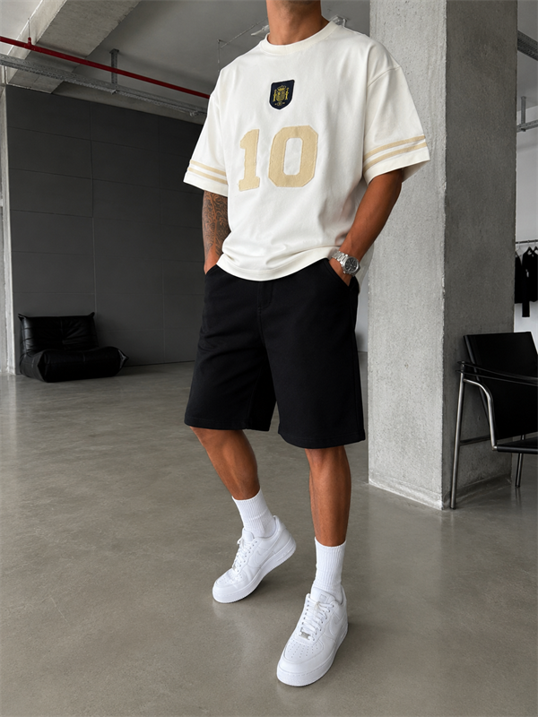 10 Nakışlı Premium Yıkamalı T-Shirt