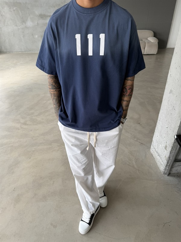 111 Speryli Premium Oversize T-Shirt - İndigo