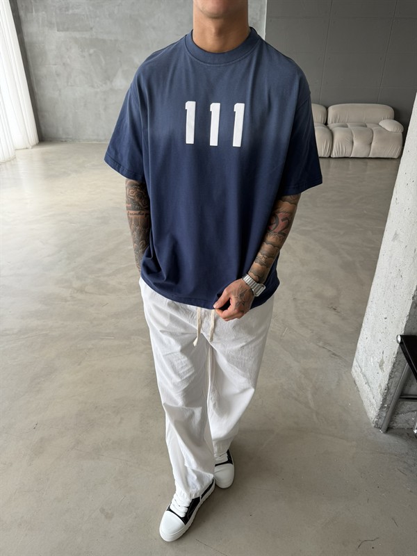 111 Speryli Premium Oversize T-Shirt - İndigo