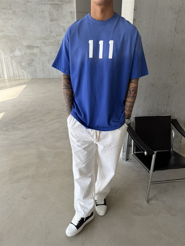 111 Speryli Premium Oversize T-Shirt - Mavi