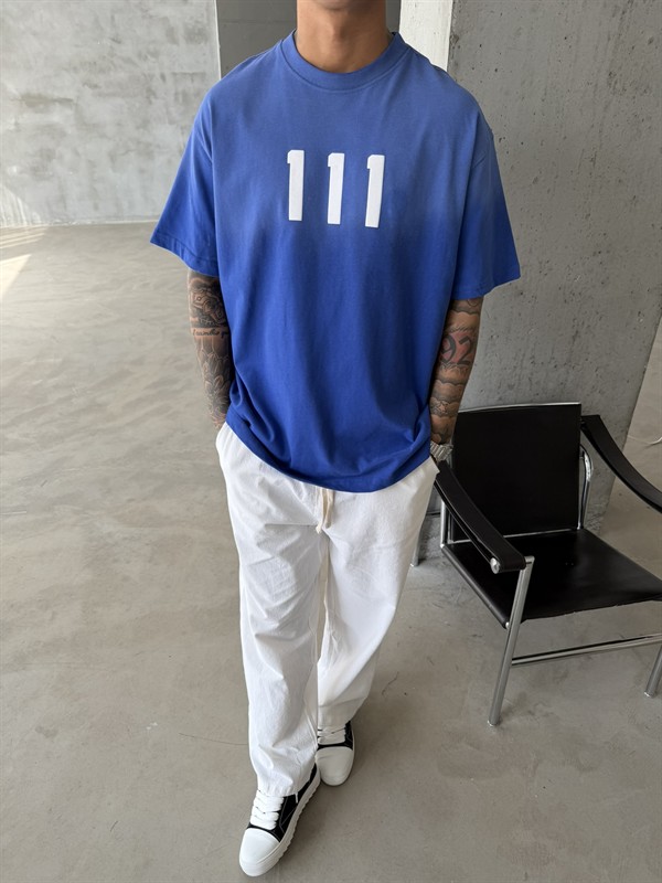 111 Speryli Premium Oversize T-Shirt - Mavi