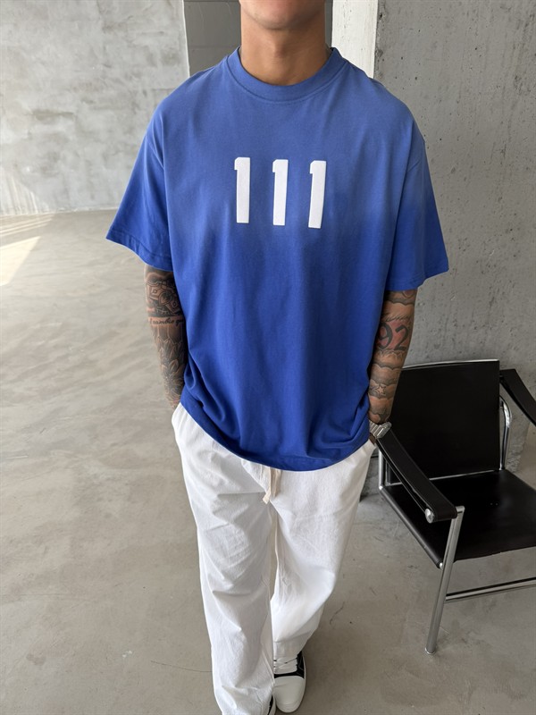 111 Speryli Premium Oversize T-Shirt - Mavi