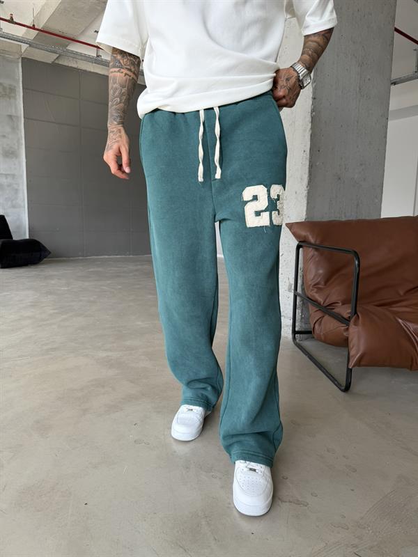 23 Patcht Yıkamalı Premium Eşofman - Yeşil