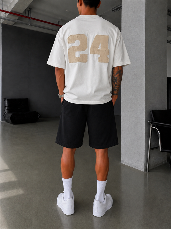 24 Pacht Nakışlı Premium Yıkamalı T-Shirt