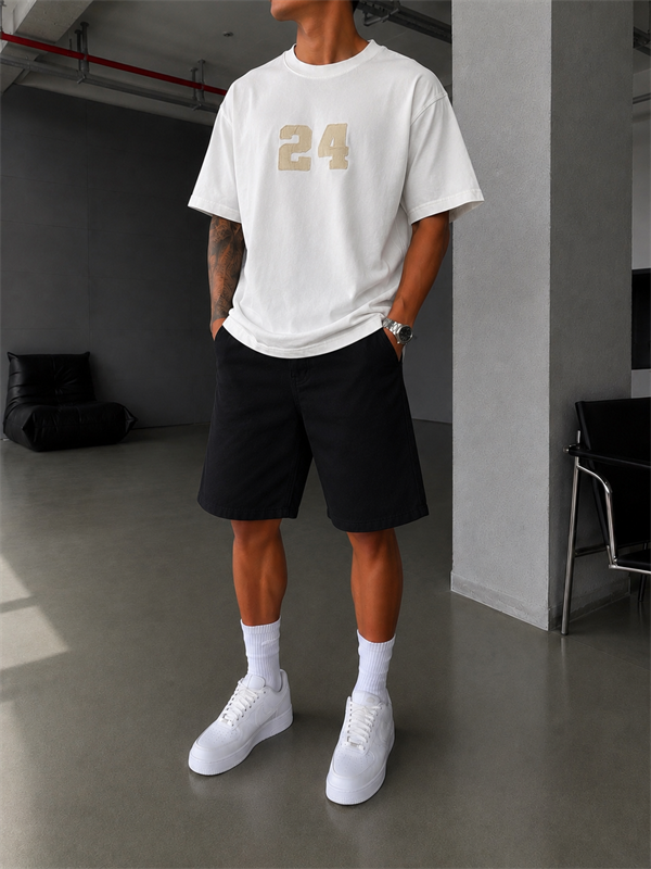 24 Pacht Nakışlı Premium Yıkamalı T-Shirt