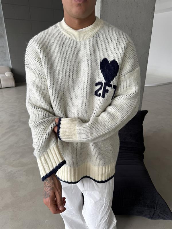 2FT Triko Premium Triko Kazak - Beyaz