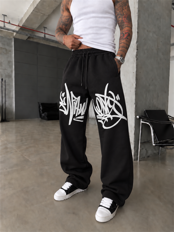 362 Graffiti Print Baggy Eşofman 