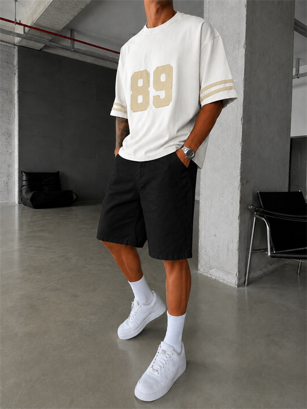 89 Nakışlı Premium Yıkamalı T-Shirt