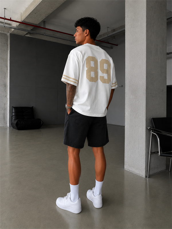 89 Nakışlı Premium Yıkamalı T-Shirt