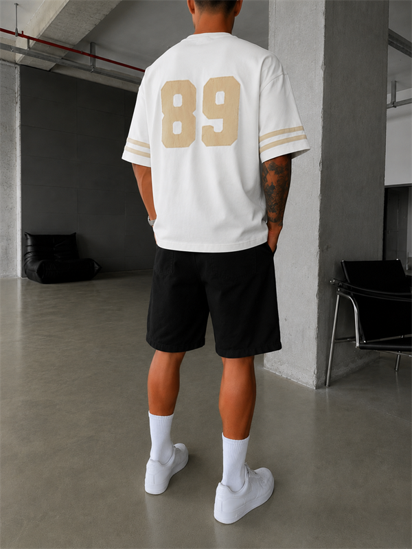 89 Nakışlı Premium Yıkamalı T-Shirt