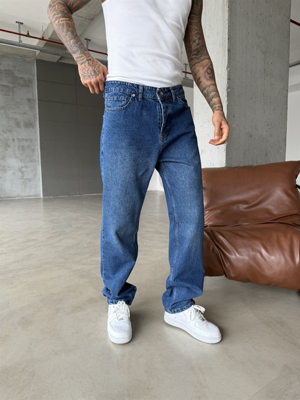 Acid Premium Baggy Pantolon - Lacivert